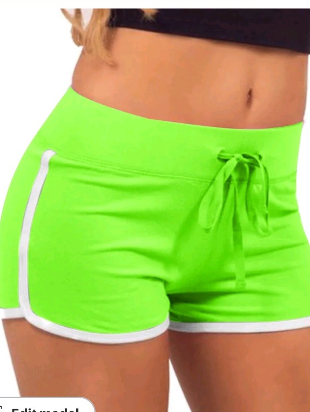 🆕2PC Athletic Yoga Lounge Shorts - Lime Green& Blue Sz XL